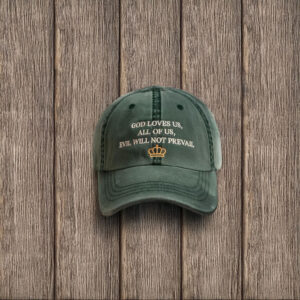 God Loves Us Washed Hat, Pope Leo XIV Washed Hat