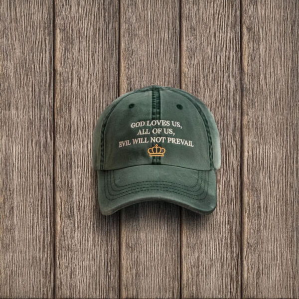 God Loves Us Washed Hat, Pope Leo XIV Washed Hat