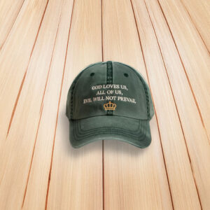 God Loves Us Washed Hat, Pope Leo XIV Washed Hat