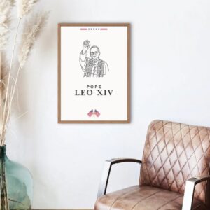 Pope Leo XIV Digital Line Art Poster
