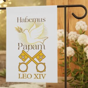 Pope Leo XIV Flag, Habemus Papam Catholic Garden Flag