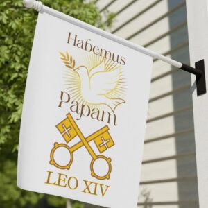 Pope Leo XIV Flag, Habemus Papam Catholic Garden Flag