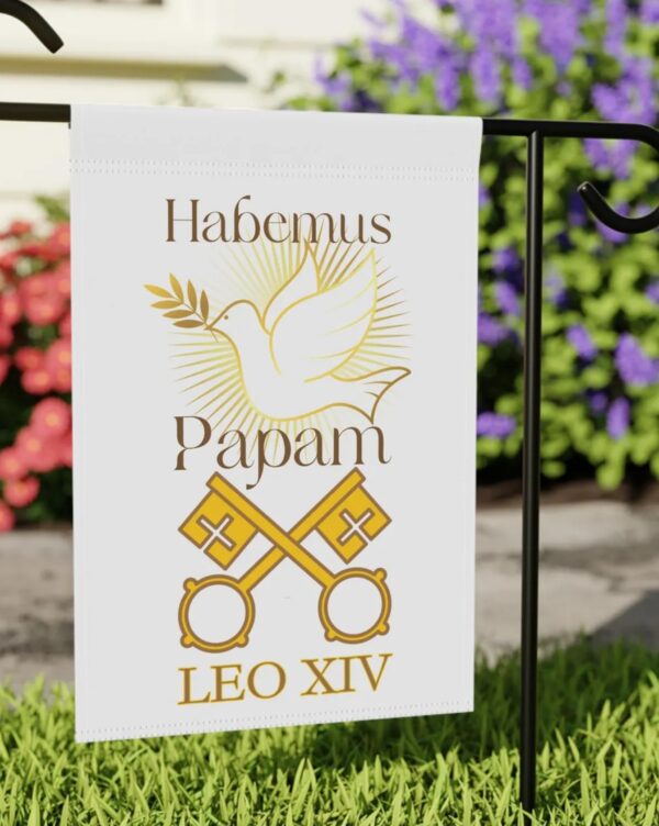 Pope Leo XIV Flag, Habemus Papam Catholic Garden Flag