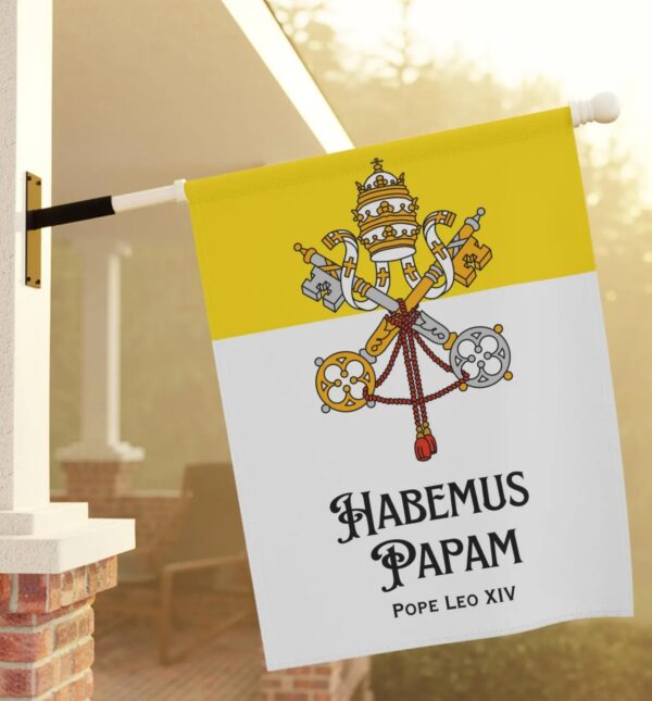 Pope Leo XIV Flag, Habemus Papam Garden Flag