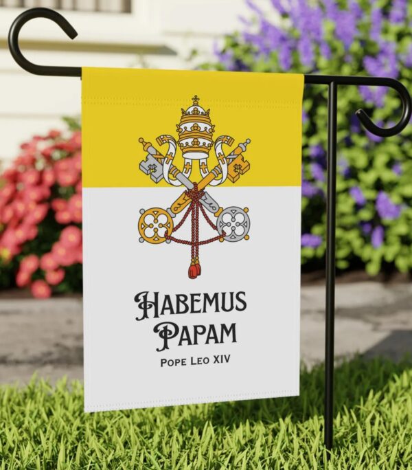 Pope Leo XIV Flag, Habemus Papam Garden Flag