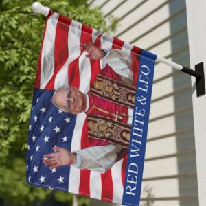 Pope Leo XIV Flag | Red White & Blue Catholic Flag