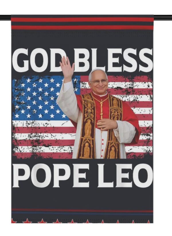 Pope Leo XIV Flag | Red White & Blue Catholic Flag
