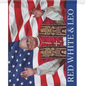 Pope Leo XIV Flag | Red White & Blue Catholic Flag