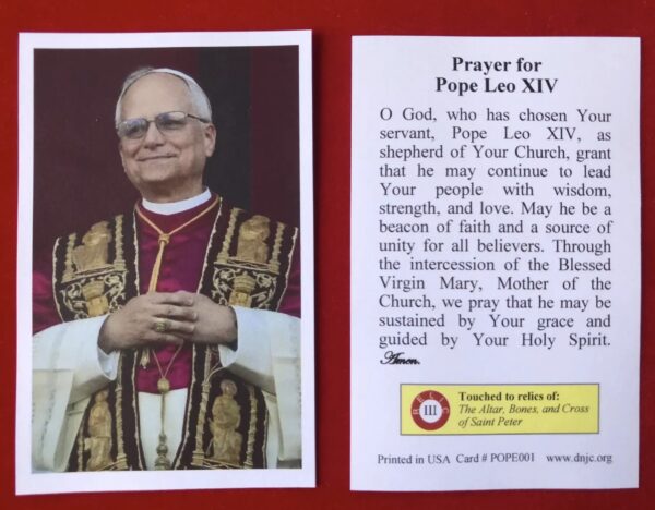 Pope Leo XIV Prayer Holy Cards 8 pcs 4.25” x 5.5”