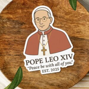 Pope Leo XIV Sticker, First American Pope, 