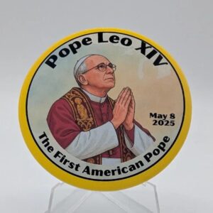 Pope Leo XVI Commemorative Button – First American Pope
