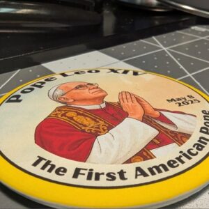 Pope Leo XVI Commemorative Button – First American Pope