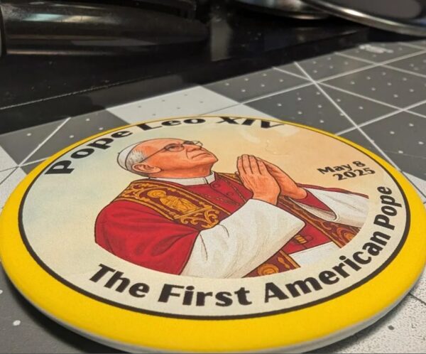 Pope Leo XVI Commemorative Button – First American Pope