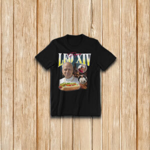Pope Leo XIV Hot Dog 1990s Hip Hop T-Shirt