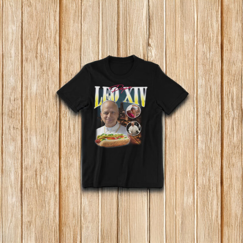 Pope Leo XIV Hot Dog 1990s Hip Hop T-Shirt