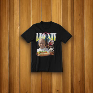 Pope Leo XIV Hot Dog 1990s Hip Hop T-Shirt