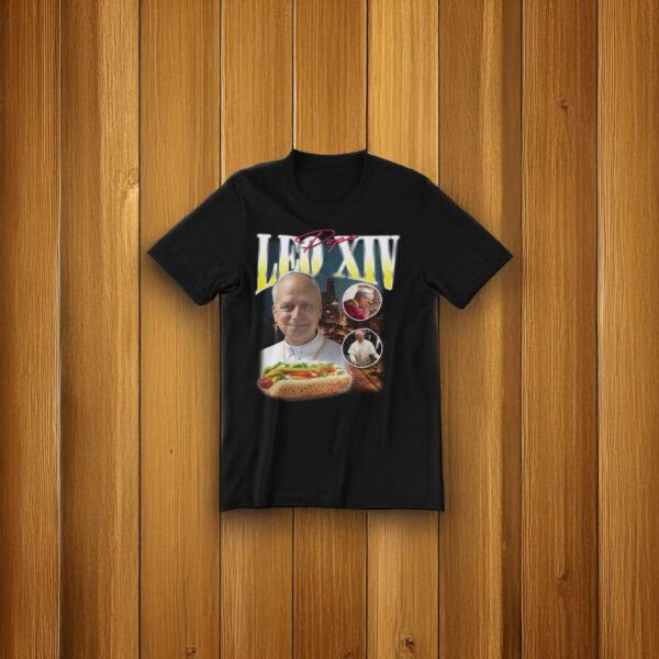 Pope Leo XIV Hot Dog 1990s Hip Hop T-Shirt