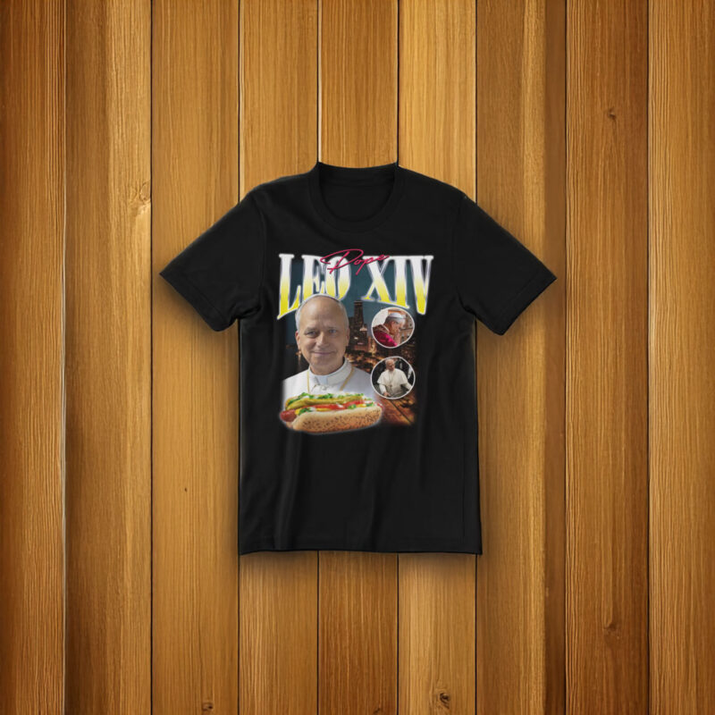 Pope Leo XIV Hot Dog 1990s Hip Hop T-Shirt